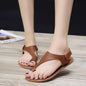 Chic Low Heel Velcro Ankle Sandals Plus Size 43