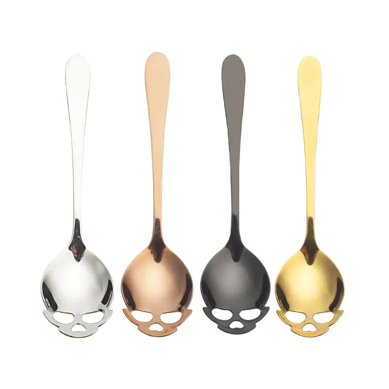 Stainless Steel Skull Spoon Set