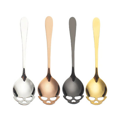 Stainless Steel Skull Spoon Set
