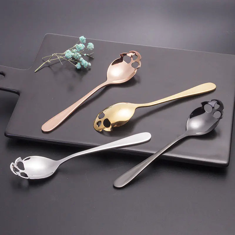 Stainless Steel Skull Spoon Set