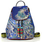 Embroidered Canvas Peacock Backpack with Ethnic Style
